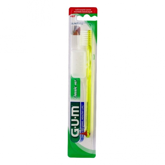 GUM Brosse à Dents Classic Souple 4 Rangs Petite Tête n°407