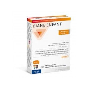 Pileje Biane Enfant Oméga 3, Vit D et E 27 Pastilles gélifiées