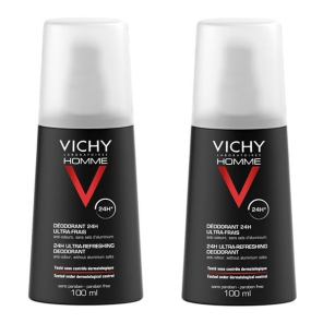 VICHY Homme Déodorant 24H Ultra Frais Vaporisateur 2x100ML