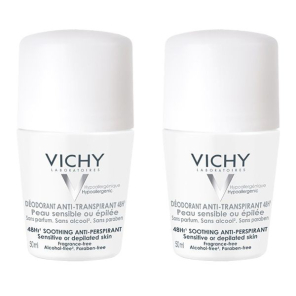 Vichy déodorant duo billes peaux sensibles 2x50ml