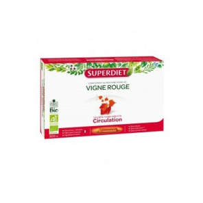 Superdiet Quatuor vigne rouge circulation bio 20 ampoules 300ml