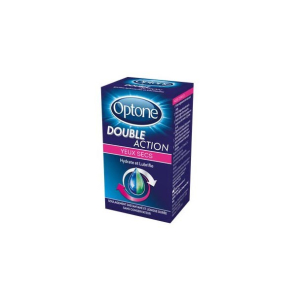 Optone double action yeux secs gouttes 10ml