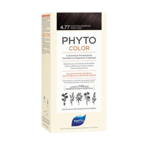 Phyto phytocolor coloration permanente 4.77 châtain marron profond 112ml