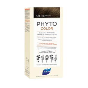 Phyto phytocolor coloration permanente 5.3 châtain clair doré 112ml