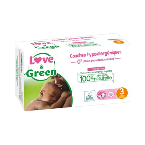 LOVE&GREEN Couches Hypoallergéniques T5 paquet de 18