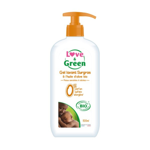 Love & green gel lavant surgras à l'huile d'olive bio 500ml