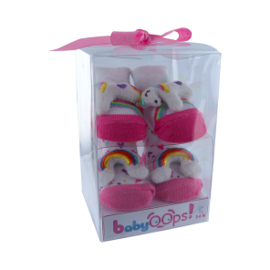 BABYOOPS Chaussettes 0-9M Licorne/Arc en ciel