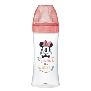 DODIE BIB 3 INIT A/COL 330ML 6M MINNIE