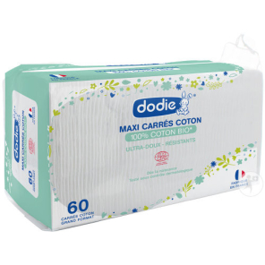 DODIE Carrés de Coton Bio Paquet de 60