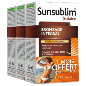 Nutréov sunsublim bronzage intégral hydratant trio 30 capsules