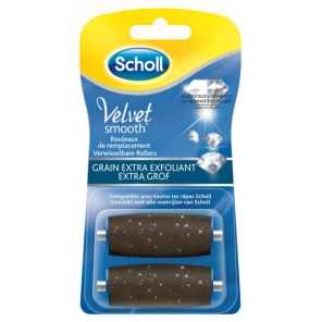 SCHOLL Velvet Rouleaux de Replacement Grain Extra Exfoliant boite de 2