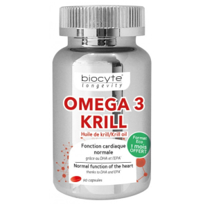 BIOCYTE OMEGA 3 KRILL 500MG CAPS BTE 90