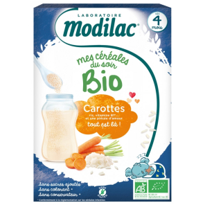 MODILAC Céréales BIO RIZ CAROTTE 250G