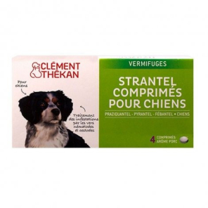 CLEMENT THEKAN Strantel Vermifuge Chien Comprimés boite de 4