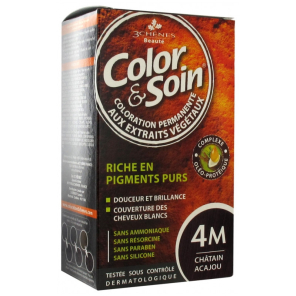 3 CHENES Color&Soin Coloration Châtain Acajou 4M