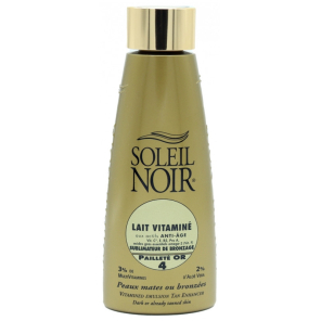 Soleil Noir Lait Vitaminé Sublimateur de Bronzage Pailleté Or SPF 4 150 ml