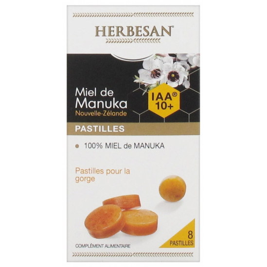 HERBESAN Miel de MANUKA IAA10 Pastilles