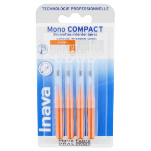 INAVA Mono Compact Brossettes Interdentaires 1.2MM Orange boite de 4