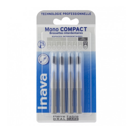 INAVA Mono Compact Brossettes Interdentaires 2.6MM Gris boite de 4