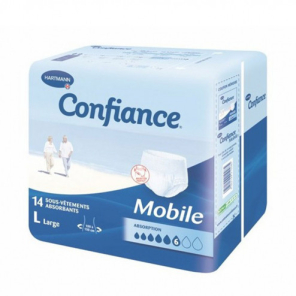 CONFIANCE Mobile Sous-Vêtements Absorbants 6 Gouttes Taille L Paquet de 14