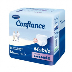 CONFIANCE Mobile Sous-Vêtements Absorbants 8 Gouttes Taille M Paquet de 14