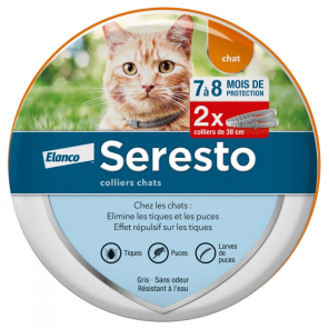 SERESTO Collier Anti-Parasitaire Chats boite de 2