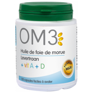 OM3 Huile de Foie de Morue Capsules boite de 120