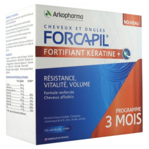 FORCAPIL FORTIFIANT KERATIN GELU BTE 180