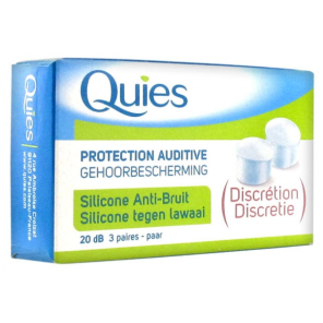 QUIES Protection Auditive en Silicone Anti-Bruit 3 Paires