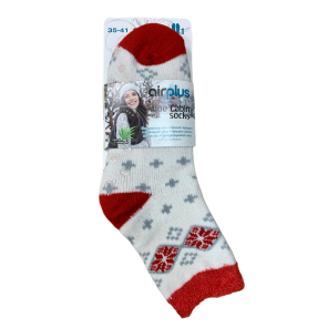 AIRPLUS Chaussettes de Noël Femme Flocon Rouge T35-41