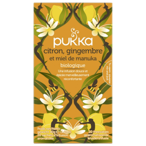 PUKKA Infusion Citron/Gingembre/Manuka Bio boite de 20