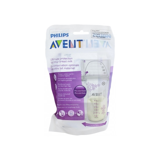 AVENT Sachets de Conservation pour Lait Maternel 180ML boite de 25