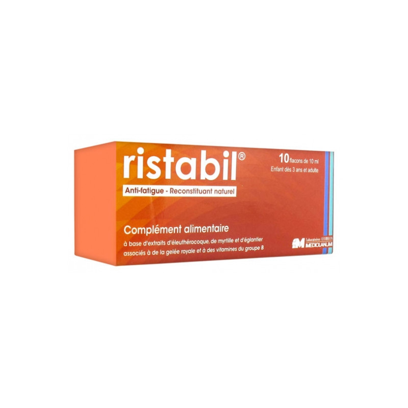 RISTABIL anti-fatigue reconstituant naturel 10 flacons 10 ml