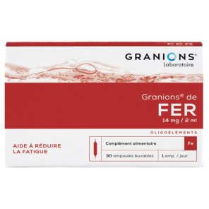 GRANIONS de Fer Ampoules Buvables boite de 30