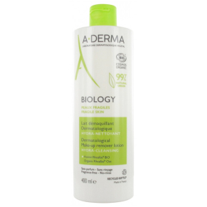 A-DERMA Biology Lait Démaquillant Bio 400ML