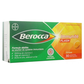 BEROCCA Immunité Flash Comprimés Effervescents boite de 30