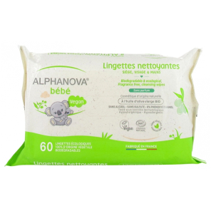 ALPHANOVA Bébé Lingettes Paquet 60