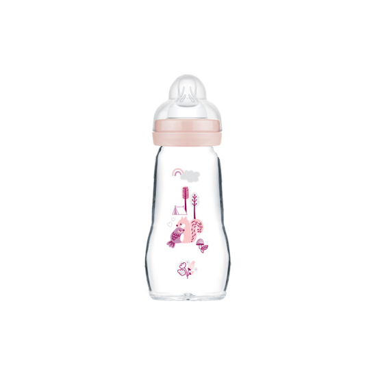 MAM Biberon Verre +2mois 260ml - Rose