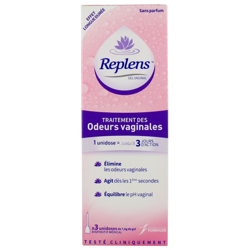 REPLENS Traitement des Odeurs Vaginales Unidoses boite de 3