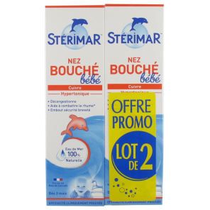 STERIMAR SPRAY BEBE NEZ BOUCHE 2X100ML