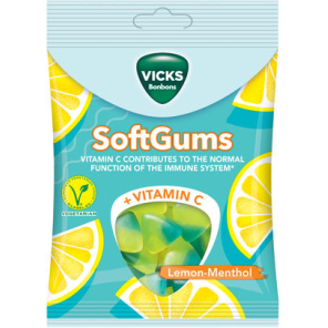 VICKS BONBONS SOFTGUMS LEMON MENTHOL 90G
