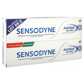 SENSODYNE Dentifrice Rapide Action 2x75ML