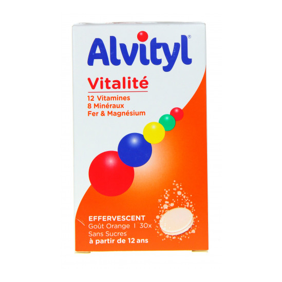 ALVITYL Vitalité - Effervescent goût Orange sans sucres x30