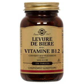 SOLGAR Levure de Bière avec Vitamine B12 Comprimés boite de 250