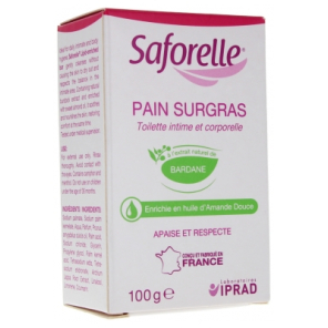 SAFORELLE Pain Surgras Toilette Intime et Corporelle 100G