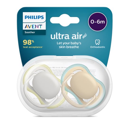 Philips avent, tétines anti-coliques à débit rapide, 6 mois et plus, lot de  2