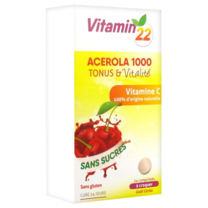 INELDEA Vitamin'22 Acérola 1 000 Vitamine C Comprimés boite de 24