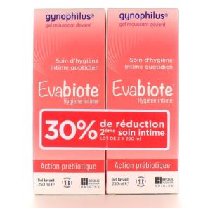 EVABIOTE Gel Moussant Intime Quotidien 2X250ML