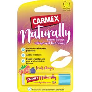 CARMEX Naturally Baume à Lèvres Intensément Hydratant Fruits Rouges, 4G