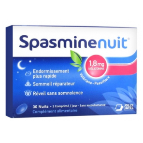 SPASMINE Nuit 1.8MG Mélatonine Comprimés boite de 30